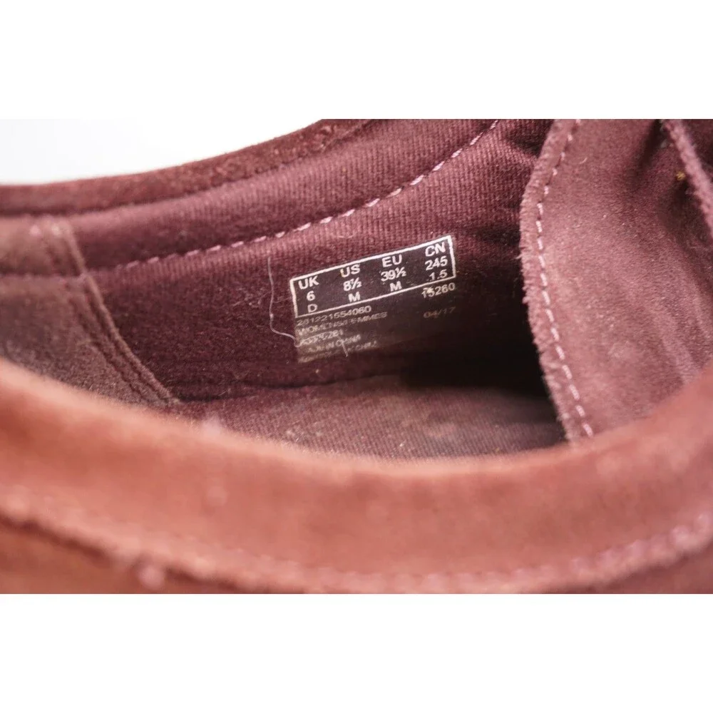 Clarks Originals Wallabee Women's Size 8.5M Deep Red Suede Moc